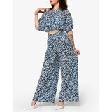 Resti Women's navy blue pleated set with black flowers - Clothing | Eponuda.ba