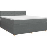  Boxspring krevet s madracem Tamnosiva 180 x 200 cm Tkanina | shoptok.hr