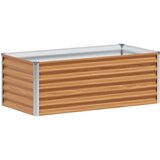  Vrtna visoka greda Svetlo rjava 98 x 50 x 36 cm Cinkana jeklena, (5000287723) | Shoptok.si