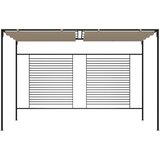  Sjenica s pomičnim krovom 3 x 4 x 2,3 m smeđesiva 180 g/m² | shoptok.hr