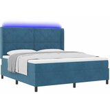  Krevet s opruga kutije s LED trakama Plava 180 x 200 cm Baršun | shoptok.hr