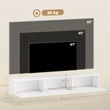  Plutajući TV ormarić zidni 3 ladice puno prostora za pohranu 180 cm bijeli | shoptok.hr