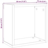  Kockaste zidne police 6 kom boja staro drvo 30x15x30 cm drvene | shoptok.hr