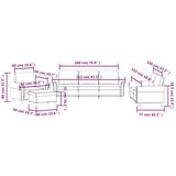 vidaXL Sedežna garnitura 4-delna z blazinami krem žamet | Shoptok.si