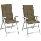  Jastuci za stolice 2 kom prošarano smeđesivi 120x50x4cm tkanina | shoptok.hr
