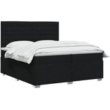  Boxspring krevet s madracem Crna 200 x 200 cm Tkanina - Crna 200 x 200 cm Dizajn linija | shoptok.hr