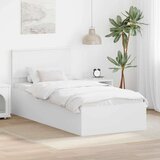  Okvir za krevet Bijelo 100 x 200 cm Konstruirano drvo - Bijelo 100 x 200 cm | shoptok.hr