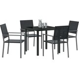  Set 3 Črna PE ratan 54x62.5x89 cm Trajno Zunanja stolica, (22087733) | Shoptok.si