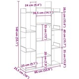 vidaXL Ormarić za knjige staro drvo 86x25,5x140 cm konstruirano drvo | shoptok.hr