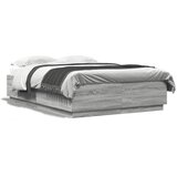  Okvir za krevet s LED svjetlima boja hrasta 160 x 200 cm drveni | shoptok.hr