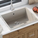 vidaXL Kuhinjski umivalnik z odtokom Bež granit | Shoptok.si