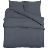  Set posteljine za poplun antracit 200x200 cm pamučni | shoptok.hr