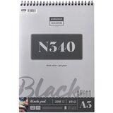 Professional Master N, black, blok za crtanje sa spiralom -odaberite veličinu N340 - 200g - 40 lista A3 | Eponuda.com
