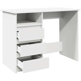 vidaXL Pisalna miza bela 102x50x75 cm inženirski les | Shoptok.si