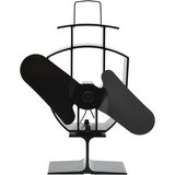 vidaXL ventilator za kamin na toploto z 2 kriloma črn Cene