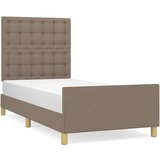  Posteljni okvir z vzglavjem taupe 80x200 cm blago, (20904404) | Shoptok.si