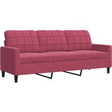 Maison Chic kavč - Sofa - Kanape trosed vinsko rdeč 180 cm žamet, (21727063) Cene