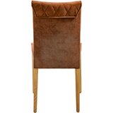 Cantus stol, les, tekstil oranžna, barve hrasta | Shoptok.si