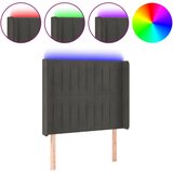 Maison Chic led posteljno vzglavje - vzglavna omarica - nočna omarica temno sivo 93x16x118/128 cm žamet, (21707726) Cene