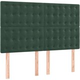  Uzglavlja 4 kom tamnozeleni 72 x 5 x 78/88 cm baršunasta | shoptok.hr