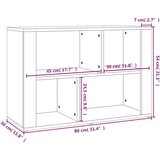  Komoda bijela 80 x 30 x 54 cm od konstruiranog drva | shoptok.hr