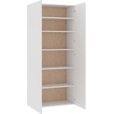 Ormarić za cipele bijeli 80 x 35,5 x 180 cm konstruirano drvo | shoptok.hr