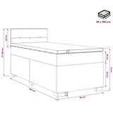  Boxspring krevet s madracem Crna 90 x 190 cm Tkanina - Crna 90 x 190 cm Prošiveno gumbima | shoptok.hr