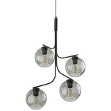  Luster na sajli CESAR 4xE27/15W/230V crna/zadimljeno-siva | Eponuda.com