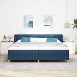  Krevet s opruga kutije s madracem Plava 200 x 200 cm tkanina | shoptok.hr