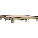  The Living Store Posteljni okvir sonoma hrast 160x200 cm inž. les in kovina - Posteljni Okvir, (21446258) | Shoptok.si