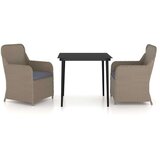  3-dijelni vrtni blagovaonski set s jastucima smeđi | shoptok.hr
