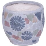 Ramda Keramična posoda za rože - mozaik, 22x22xH19 cm | Shoptok.si