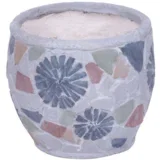 Keramična posoda za rože - mozaik, 22x22xH19 cm