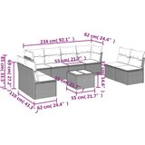  9-dijelni set vrtnih sofa s jastucima poliratan smeđi | shoptok.hr