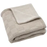 pletena dekica box knit velvet warm sand