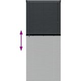 vidaXL Okenska roleta z zavesami Drugo Črna 80 x 175 cm Aluminij | Shoptok.si