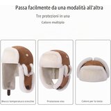 HARSSIDANZAR XL usnjena letalska zimska kapa iz jagnječje kože | Shoptok.si