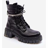 Kesi Fashionable working class shoes with chain black Solesso | shoptok.hr