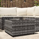  Četvrtasti vrtni stolić za kavu sivi 50 x 50 x 30 cm poliratan | shoptok.hr