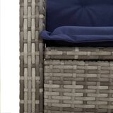  Vrtni naslonjač s jastucima sivi od poliratana - Siva 105 x 66 x 93 cm 1 1 | shoptok.hr