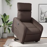 Maison Chic Električni naslanjač - Relax naslanjač s funkcijo vstajanja rjavo umetno usnje, (22062621) | Shoptok.si