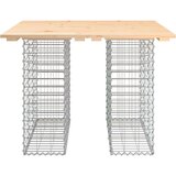 vidaXL Vrtna klupa s gabionskim dizajnom 100x102x72cm masivna borovina | shoptok.hr