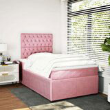 Box spring krevet s madracem ružičasti 120 x 200 cm baršunasti | shoptok.hr