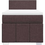  Box spring postelja z vzmetnico temno rjava 90x200 cm blago, (21309100) | Shoptok.si