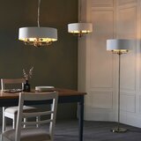  Endon 98934 - Luster na lancu HIGHCLERE 3xE14/40W/230V bela/mesing | Eponuda.com