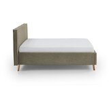 Meise Möbel Tamno zeleni tapecirani bračni krevet s prostorom za odlaganje s podnicom 140x200 cm Riva – | shoptok.hr