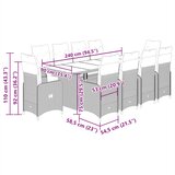  11-dijelni vrtni bistro set od poliratana s jastucima bež | shoptok.hr