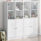  Regal za knjige s vratima bijeli 136 x 37 x 142 cm drveni | shoptok.hr