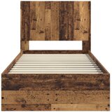  Krevetna konstrukcija s pohranom i uzglavljem Staro drvo Smeđa 100 x 200 cm | Shoptok.si