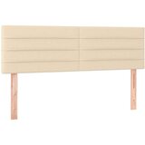  Box spring postelja z vzmetnico LED krem 140x200 cm blago | Shoptok.si